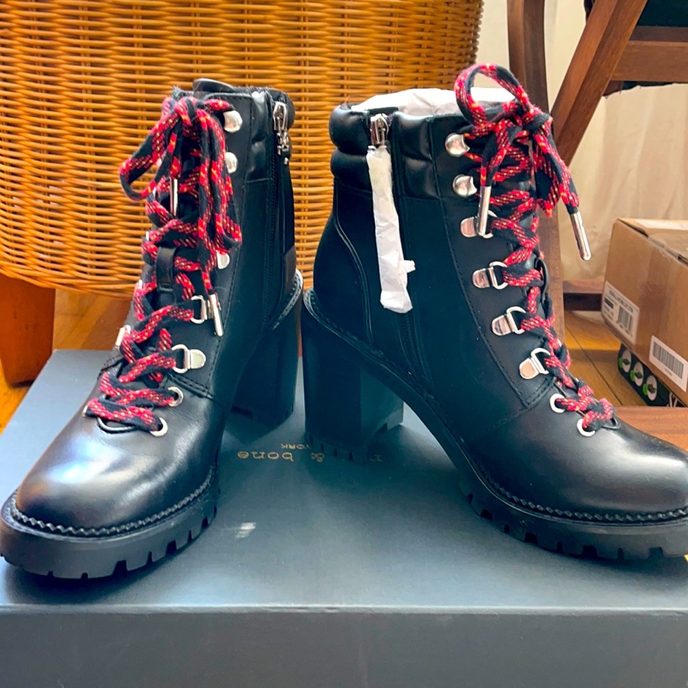 Sam Edelman safe ankle combat boot heel size 5.5 M